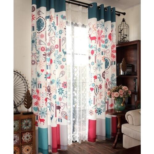 New cartoon cotton velvet curtain fabric digital printing childrens room curtains