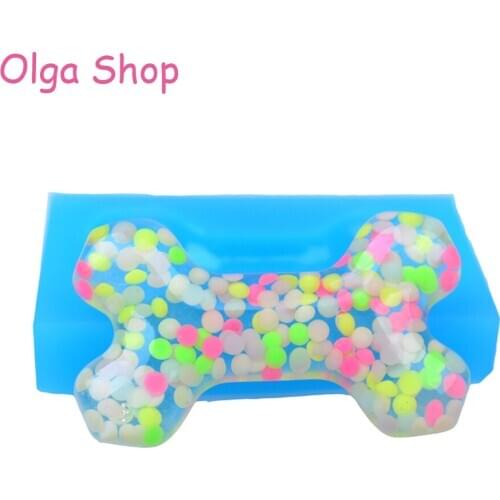 PYL536 43.7mm Dog Bone Silicone Mold - Cake Decorating Fondant Candy Chocolate Resin Polymer Clay Soap Flexible Mold FOOD SAFE