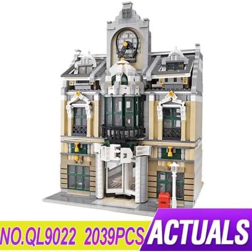 QL0922 MOC City Streetview Series Grand Emporium Build Wedding Hall Modular Building Blocks Bricks Diy Toy Bitthday Gift