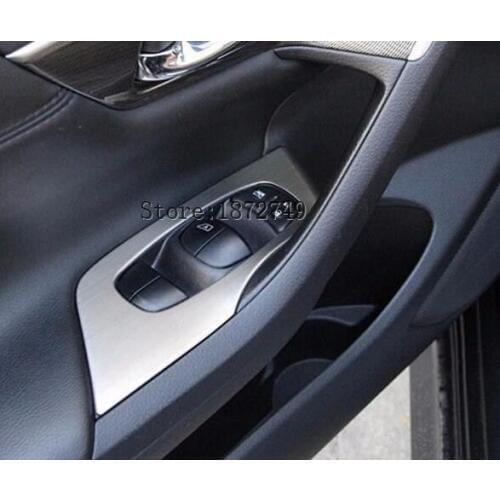 Interior Door Window Button Cover Plate Trims 4pcs For Nissan Teana / Altima 2013 2014