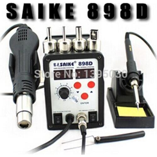 1pcs 898D 2 in 1 Soldering Station Hot Air Gun+welding Iron 220V/110V