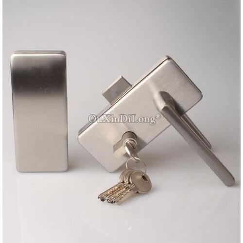 1PCS Stainless Steel Double Door Locks With Handles 8mm-12mm Glass Door Lock JF1663