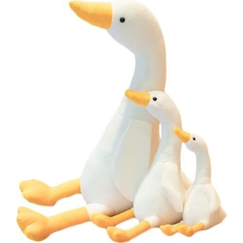 1PC Simulation Fluffy White Duck Plush Toy Cute Animal Popular Stuffed Swan Dolls Fashion Kids for Girls Birthday Christmas Gift