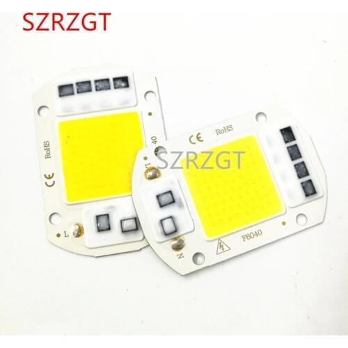 10pcs LED COB Bulb Chip 50W Chip 110V 220V Input Smart IC Fit For DIY LED Flood Light Cold White Warm White Street Lamp