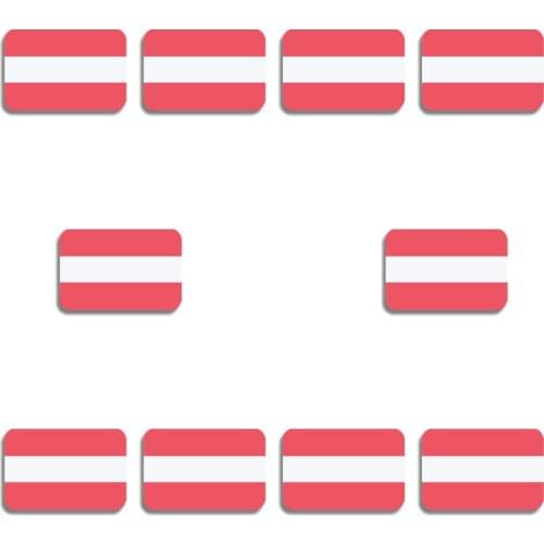 10Pcs/Lot Classic Austria Flag Lapel Pin For Backpacks Coat Acrylic Brooch Patriotism Jewelry Badge Hat Bag Shirt Accessories