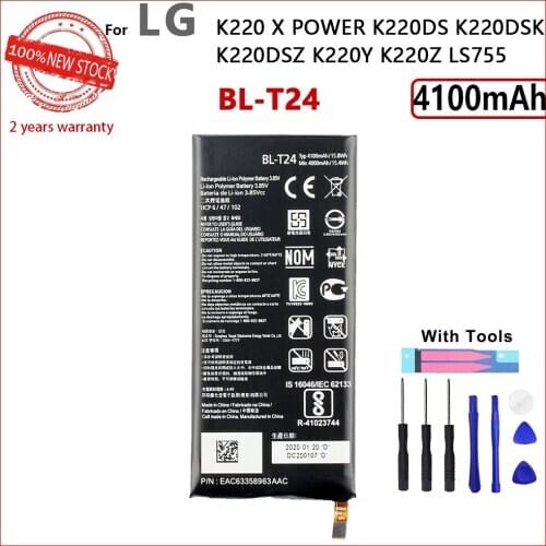100% Original 4100mAh BL-T24 Battery For LG K220 X Power k220ds k220dsk k220dsz k220y k220z ls755 With Tools+Tracking number