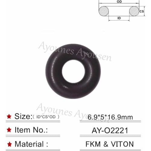 100pieces Rubber oring seals 6.9*5mm for Toyota GDI Injector repair kits