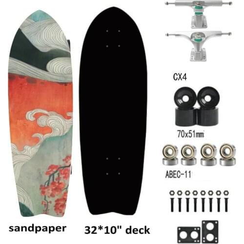 32in Land Surfing Skateboard CX4 Skateboard Bridge Big Fish Board Four-wheel Street Brushing Skateboard Professional Skateboard