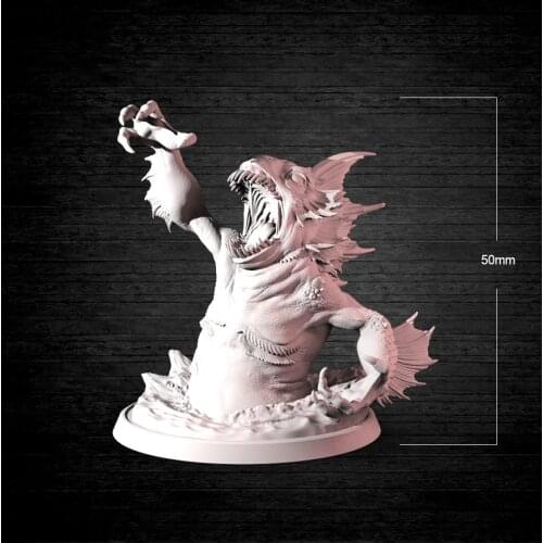 50mm Resin Model Kits Fishman Bust Unpainted No Color DW-022