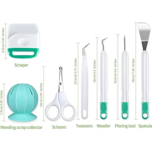 8pcs/set Diy Craft Vinyl Weeding Tools Cardstock Crafting Basic Tools Kit For Cricut Maker Silhouette Acces 631 651 751 Vinyl