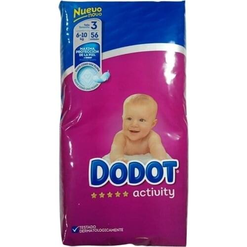 DODOT ACTIVITY PAÑALES TALLA 3 (56 UDS)