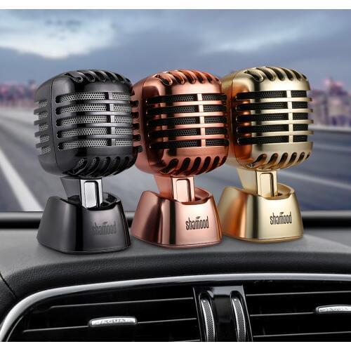 Car Ornament Fashion Microphones Stlye Dashboard Perfume Seat Air Freshener Auto Perfume Diffuser Interior Decor Car Accessories