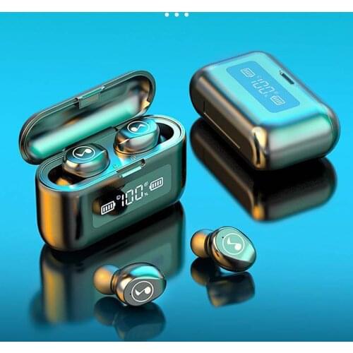 2021NEW F9 281 TWS Wireless Bluetooth Earphone LED Display Waterproof Sports Headset Gaming Headphone