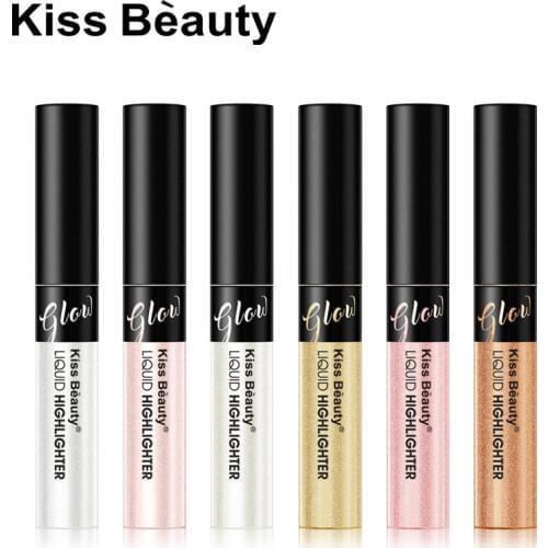 Kiss beauty shimmer liquid highlighter rose gold silver contour cream waterproof oil control bronzer metal highlighter KB034