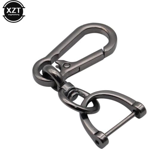 Car Keychain Creative Simple Strong Carabiner Shape Keyring Climbing Hook Key Stainless Steel Man Unisex Gift Auto Interior