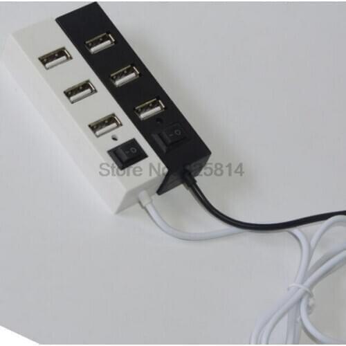 By dhl or fedex 500pcs High Speed 4 Ports USB HUB 2.0 USB Splitter Adapter for Notebook/Tablet Computer PC Peripherals