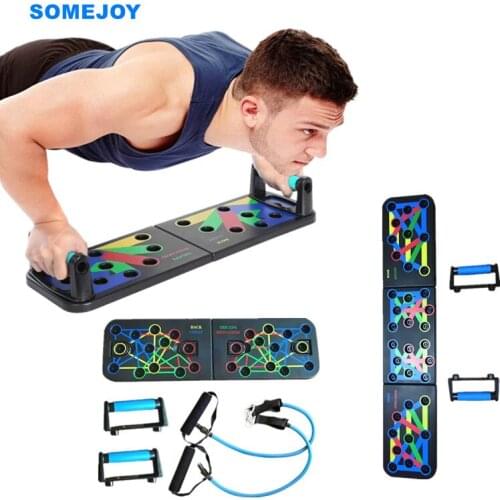 Multifunction Push Up Stands Rack Board With Resistance Ropes Body Building Fitness Exercise Tools Training Gym Exercise