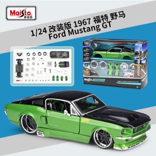 Maisto 1:24 Modified version 1967 Ford Mustang GT simulation alloy car assembly model toy collection gift