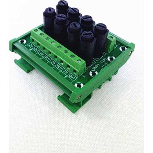 Fuse Module,DIN Rail Mount 8 Channel Fuse Power Distribution Module Board
