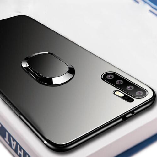 For Huawei P30 Pro P30 Lite Nova 4e 4 Case Soft Matte Case Magnetic Finger Ring Car Holder Cover for Huawei P30 P30Pro Funda