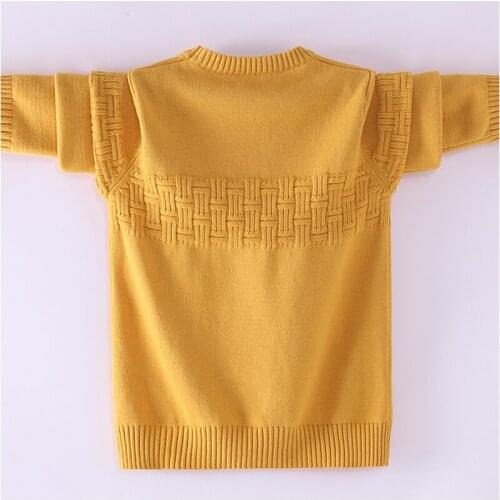 Blaunia Autumn and winter new Zhongda childrens sweater pure cotton thin style