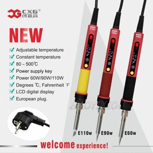 Professional Soldering iron LED Digital Adjustable Electric Solder Iron 60W Constant temperature CXG E60W E90W E110W