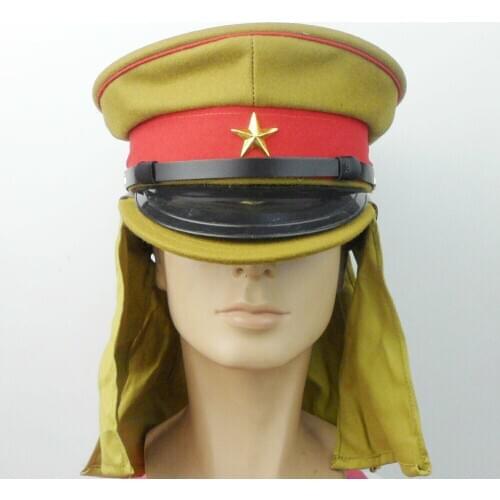Reproduction WWII WW2 Japanese Army officer Peaked Cap & Japanese Army soldiers Cap Hat wool Military Store