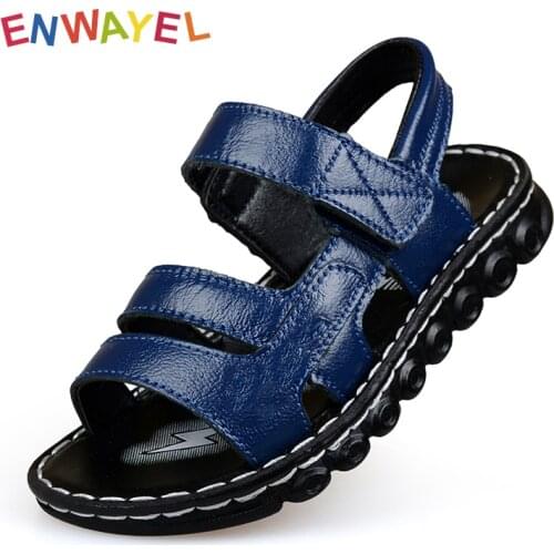 ENWAYEL Genuine Leather children 2021 summer leather kids sandals for boys girls shoes Comfortable child sandles sandalias