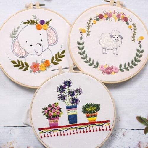 DIY Chinese embroidery home decoration hanging picture European style simple pattern of life style. Free embroidery stretch20*20