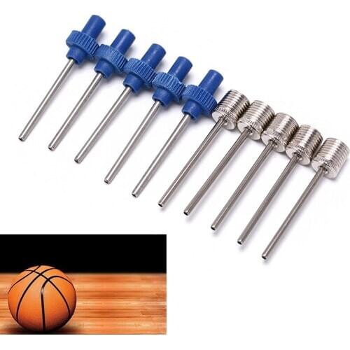 5pcs/lot Ball Pump Needle For Football Basketball Soccer Inflatable Air Valve Adaptor 4cm stainless steel Standard adapters