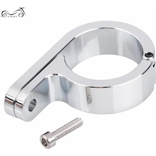 Universal Motorcycle 1 1/4" 32mm Handlebar Mounts Clamp Clock Chrome For Harley Dyna Softail Fatboy FXDF FLD