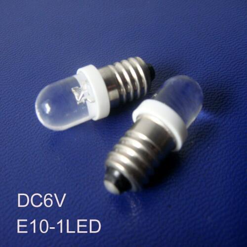 High quality DC6.3V E10,E10 Led Light,E10 Led,E10 Bulb 6V,E10 LED Lamp,E10 Light 6.3V,E10 Indicator Lamp,free shipping 20pcs/lot