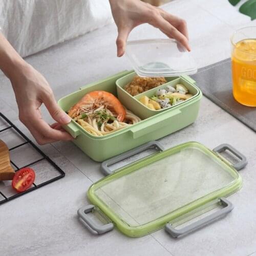 High-Quality Independent Lattice For Kids Bento Box Portable Leak-Proof Bento Lunch Box Food Container Microwave Lunch Box