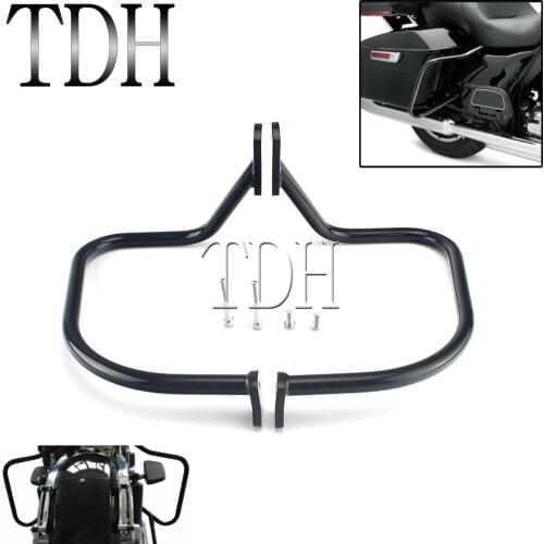 1 Pair Motorcycle Accessories Side Pannier Rail Saddlebag Support Guard Bars 7/8" 22mm For Harley FLSTN Softail Deluxe 2005-2017