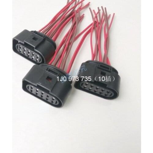 1PCS For VW Bora Sagitar Magotan Golf Audi A6 A4 Halogen Headlight Brake Light Plug Harness Connector Cable