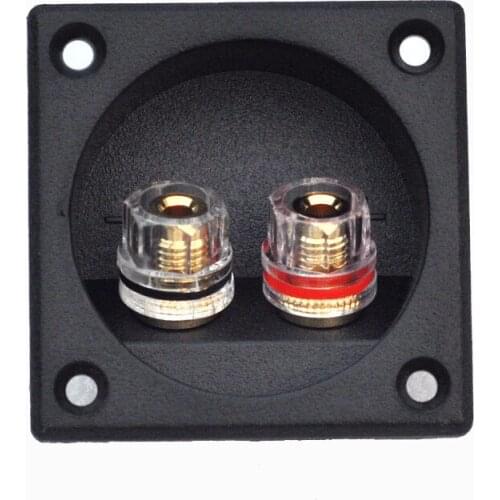 10pcs Two Speaker Junction Box Audio Cable Conneceor Copper Gold Plated Crystal Column Speaker DIY