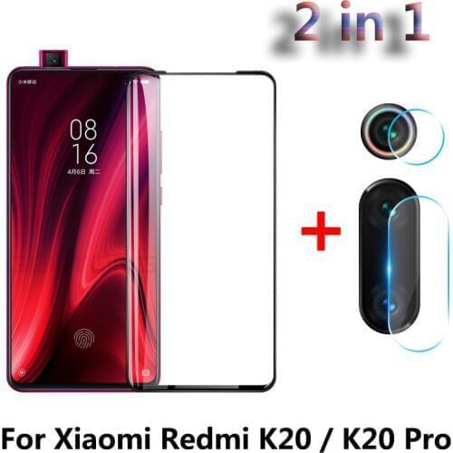 2 in 1 Full Protection Screen Protector Glass Film For Xiaomi Redmi K20 Mi 9T Pro Back Camera Lens Tempered Glass Redmi K20 Pro