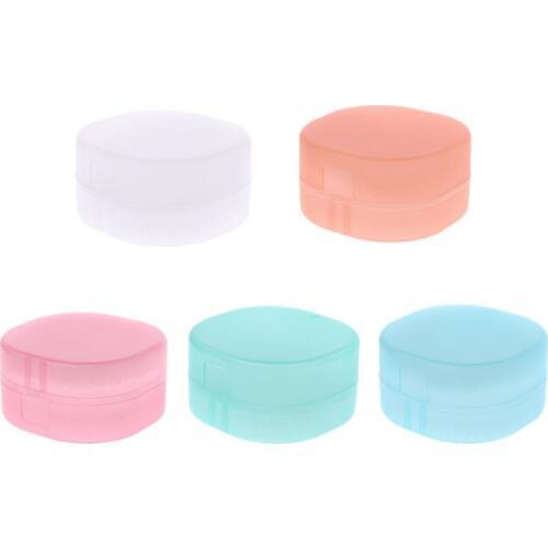 2020 Portable Soap Box Container Round Leak Resistant Sponge Case Travel Bathroom New