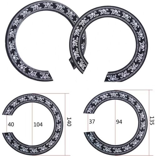 2020 New 94mm 104mm Hard PVC Guitar Circle Sound Hole Rosette Inlay for Acoustic Guitars Decal Accessories