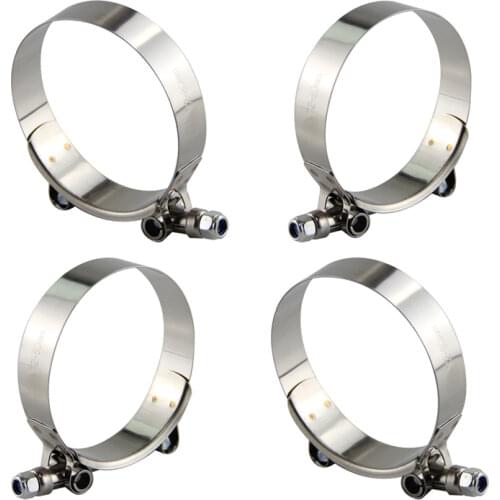 T Bolt Strength Silicone Hoses Clamps x 4 Pcs For 70mm 2 3/4"