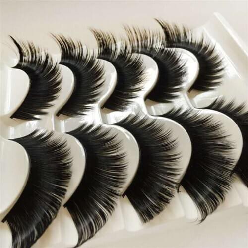5 Pairs Mink Eyelashes Natural /thick 3D Faux Lashes Natural False Eyelash Handmade Eyelashes Makeup Tool Extension Fake Lashes