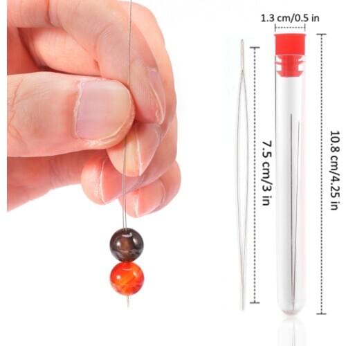 5pcs/lot Stainless Steel Beaded Needle For Beads Threading String Jewelry Making Beaded Supplies Accessories Tools Wholesale