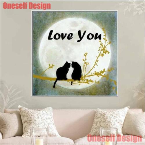 5d diamond painting full set love 5d diamond mosaic sale cute cat 5d diamond embroidery full square cat picture of rhinestones