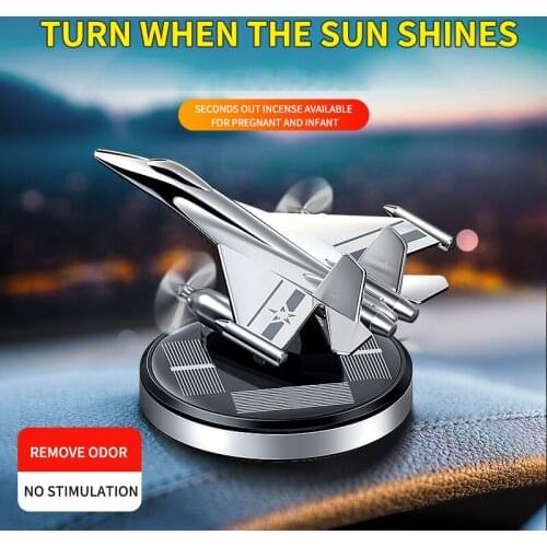 Car Aromatherapy Solar Combat Airplane Model Rotating Air Freshener Dashboard Perfume Car Car Diffuser Perfume Car Decoration