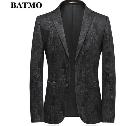BATMO 2020 new arrival autumn casual Houndstooth blazer men,mens casual jackets,plus-size M-4XL 559