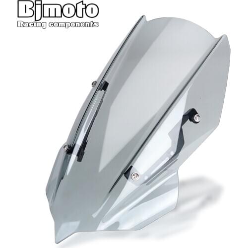 BJMOTO Motorcycle Windshield Wind Deflectors For Kawasaki Z250 Z400 2019 2020 Motorbike Windscreen