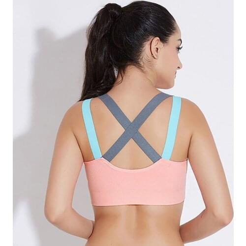 Sexy Cross Backless Bras For Women Lingerie Breathable Gym Running Jogging Workout Fitness Comfortable Bra Wireless Bralette Top