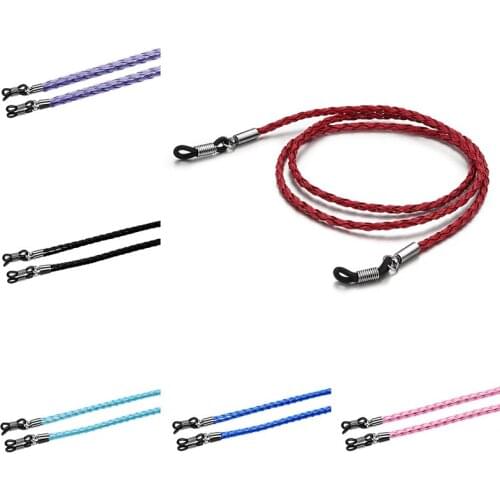 Twist Leather Glasses Chain Reading Eyeclasses Sunglasses Lanyards Children Non-slip Glasses Neck Strap Eyewear Spectacle