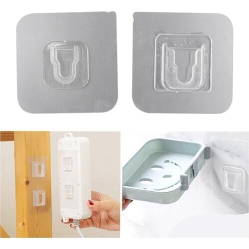 10pairs Kitchen Bathroom Double-Sided Adhesive Wall Strong Hanger Hook Suction Cup Sucker Wall Storage Holder Hooks