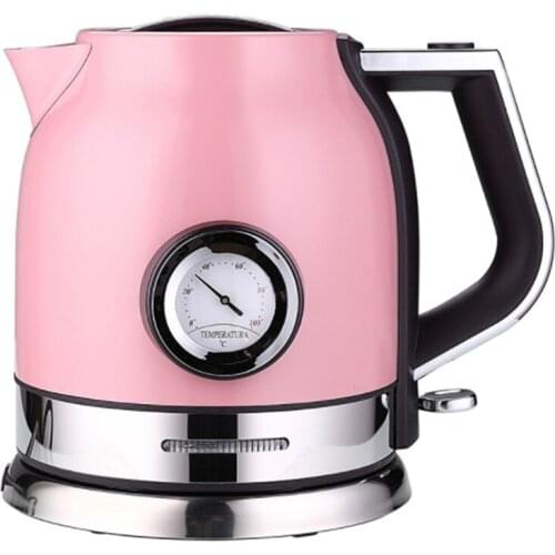 304 Stainless Steel Electric Kettle with Water Temperature Meter Quick Heating Electric Boiling Teapot, EU Plug